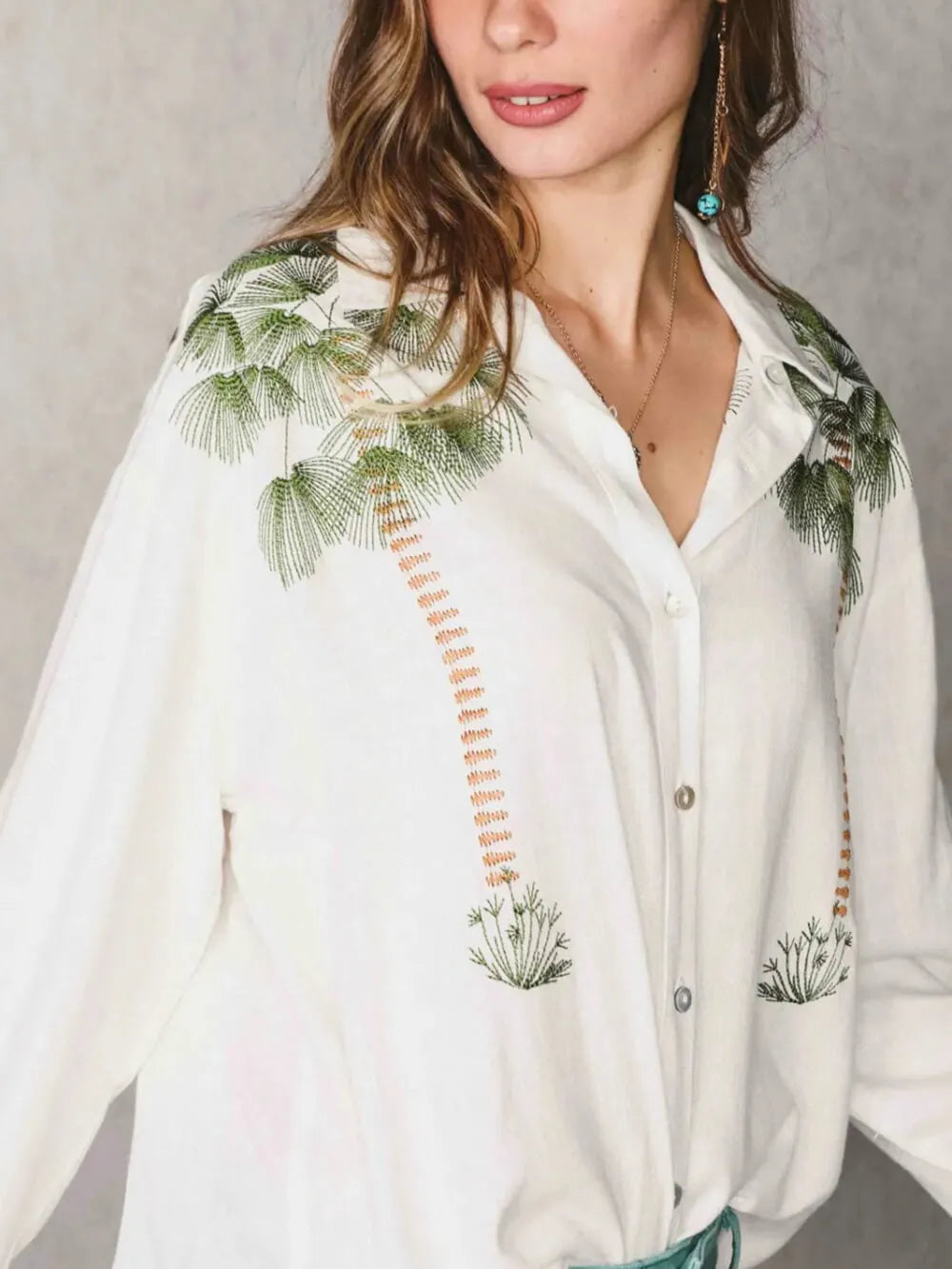 Summer Tropical Style Unique Print Loose Tops