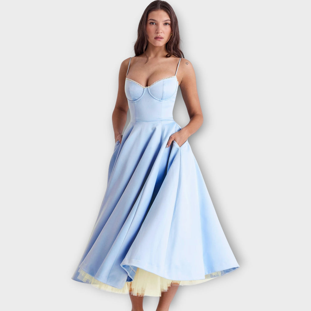 Elegant Midi Bustier Dress
