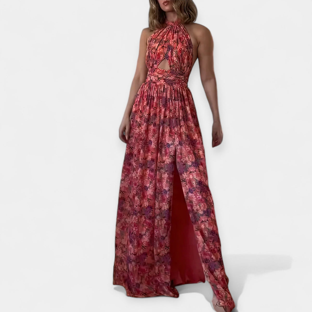 Airy Dress with Open Back