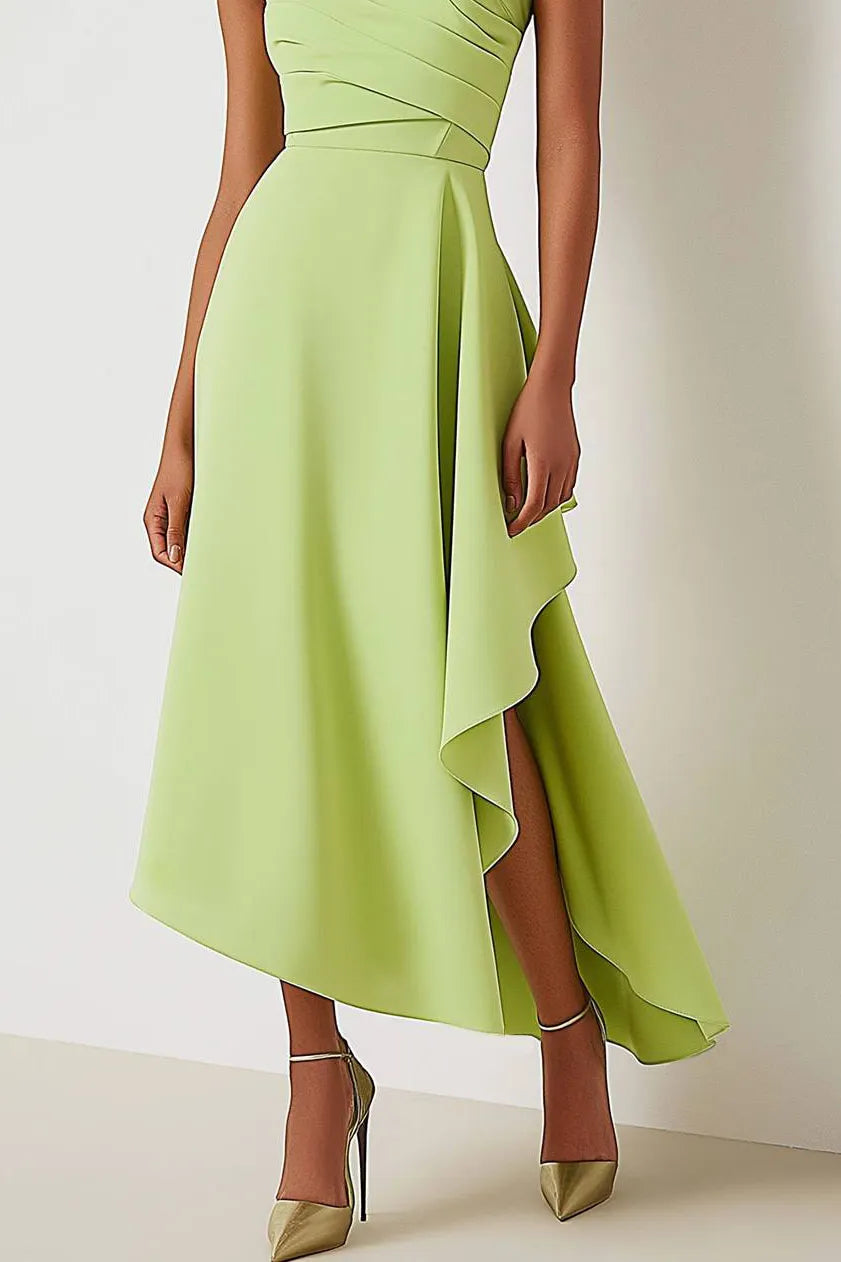 Wedding Guest Party Dress Sage Green Sleeveless Maxi Dress