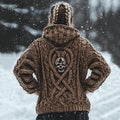 Women's Vintage Viking Totem Celtic Knot Pocket Hooded Sweater