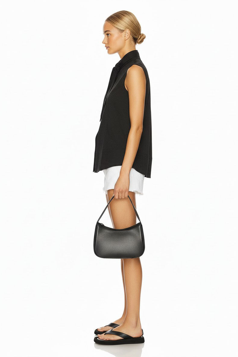 STITCH DETAIL DETACHABLE BOW TOP