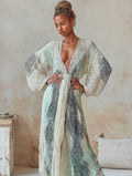 Women's Elegant Vintage Printed Robe