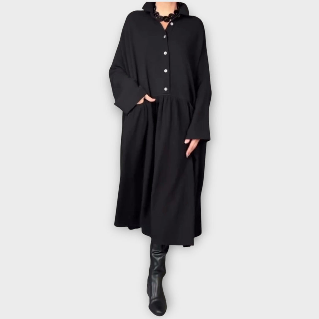 Classic Button-Down Midi Dress