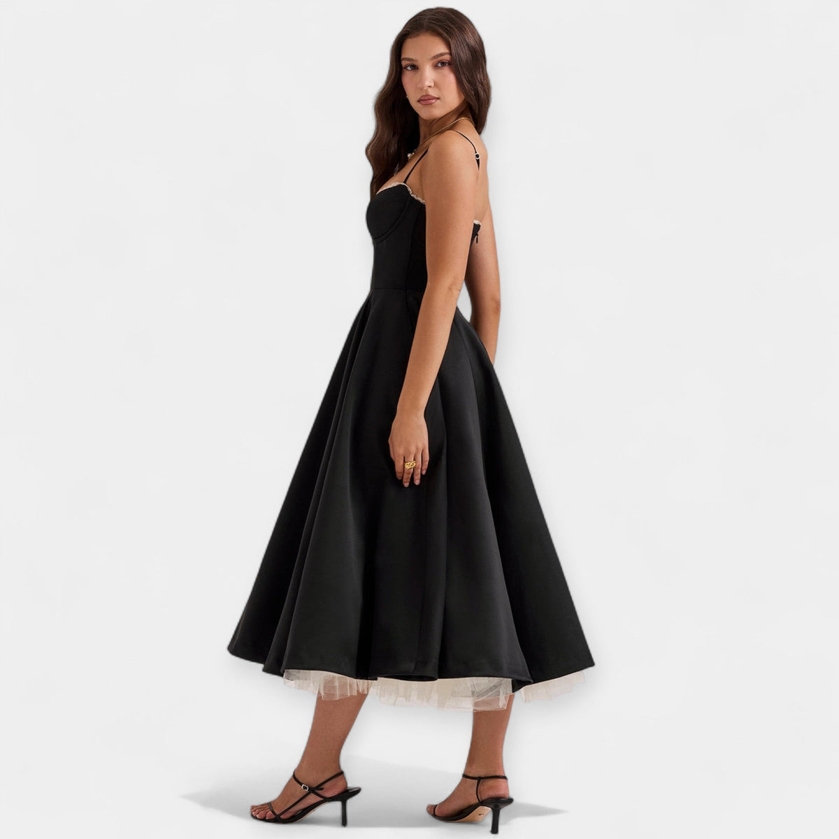 Midi Dress with Tulle and Style