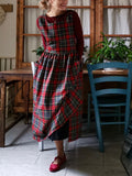 Grey and Red Tartan Apron