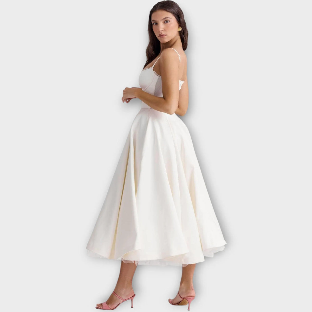 Elegant Midi Bustier Dress