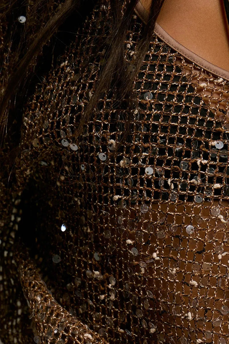 Women's Casual Sequined Top