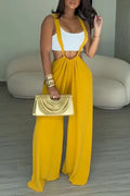 Women's Summer Daliy Casual Adjustable Strap Wide Leg Overalls