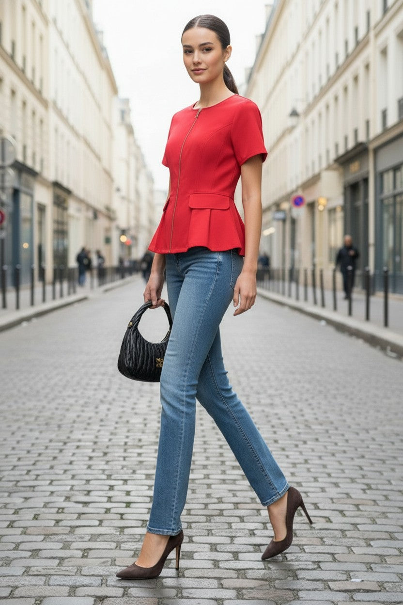 CONTOUR ZIP BLOUSE