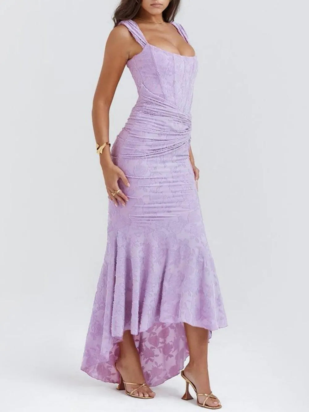 Blue bell floral maxi dress