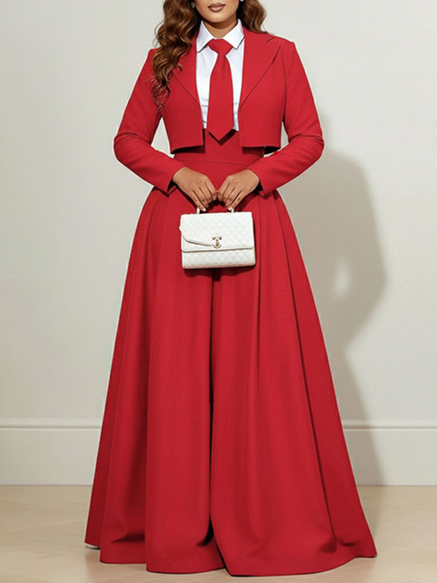 Long Sleeves Skinny Solid Color Notched Collar Blazer Outerwear