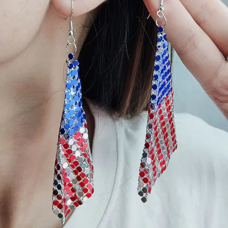 American Independence Day Flag Earrings