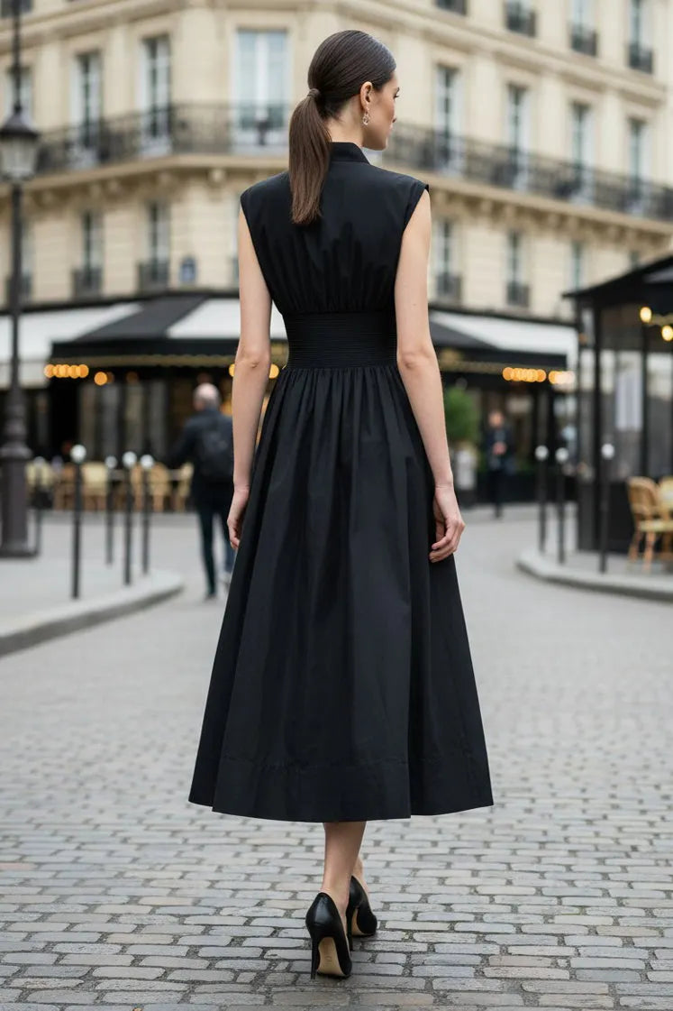 Two Way Zip Up Midi Dress