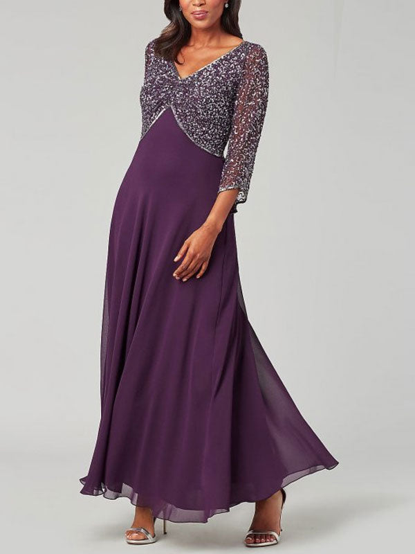 Chiffon Temperament Sequins Wedding Women's Dress