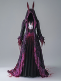 Women's Halloween Exaggerated Design Cape Dress 7624
