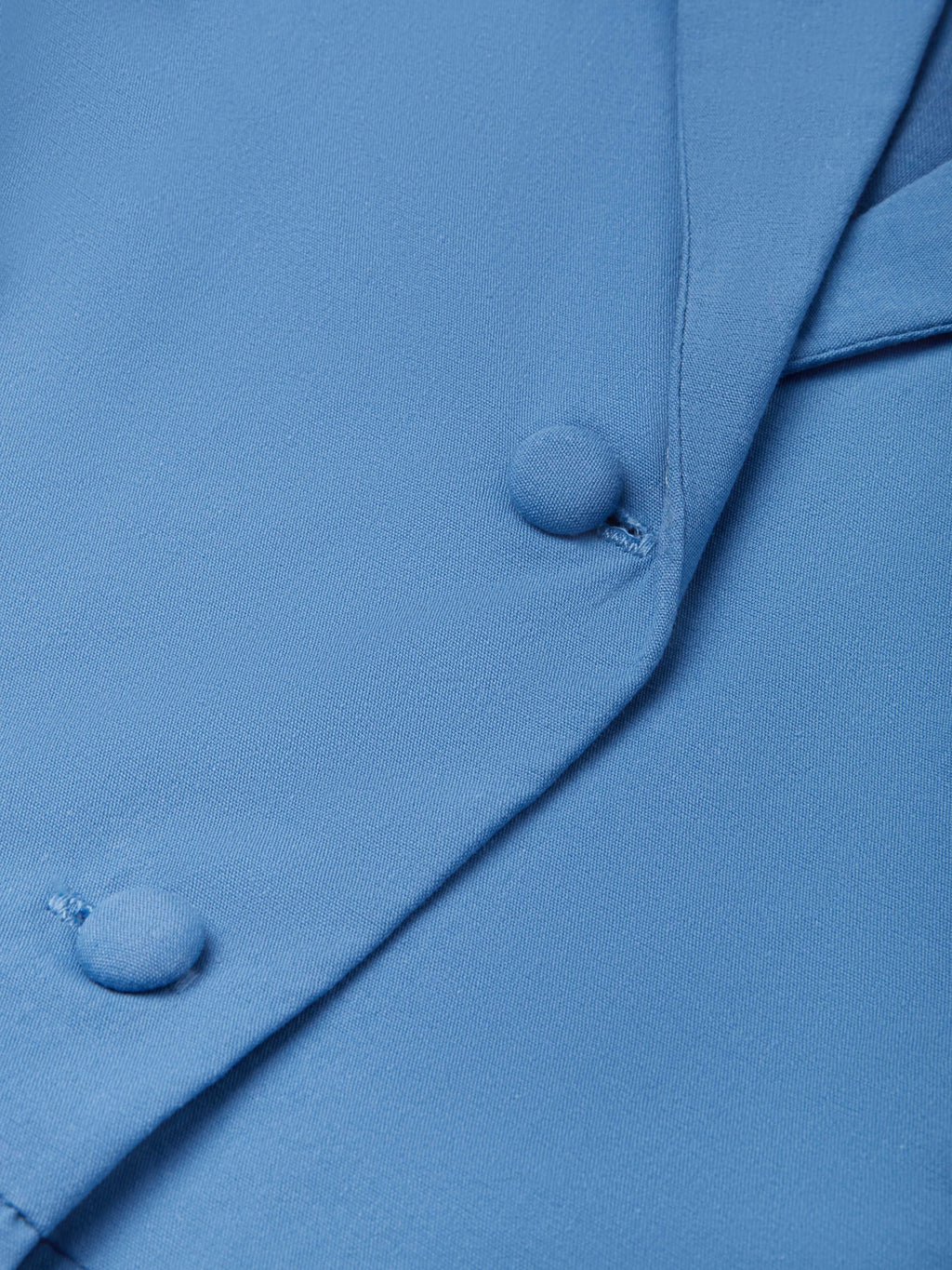 (SIZE:XS-XXL) Cotton Maxi Dress, Cap Sleeve, Lapel Collar, Plain, Vintage, Blue