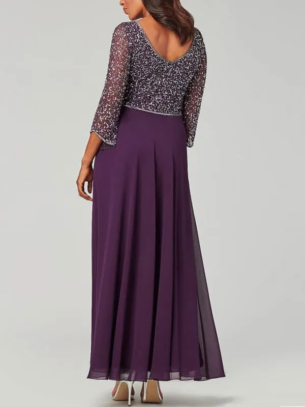 Chiffon Temperament Sequins Wedding Women's Dress