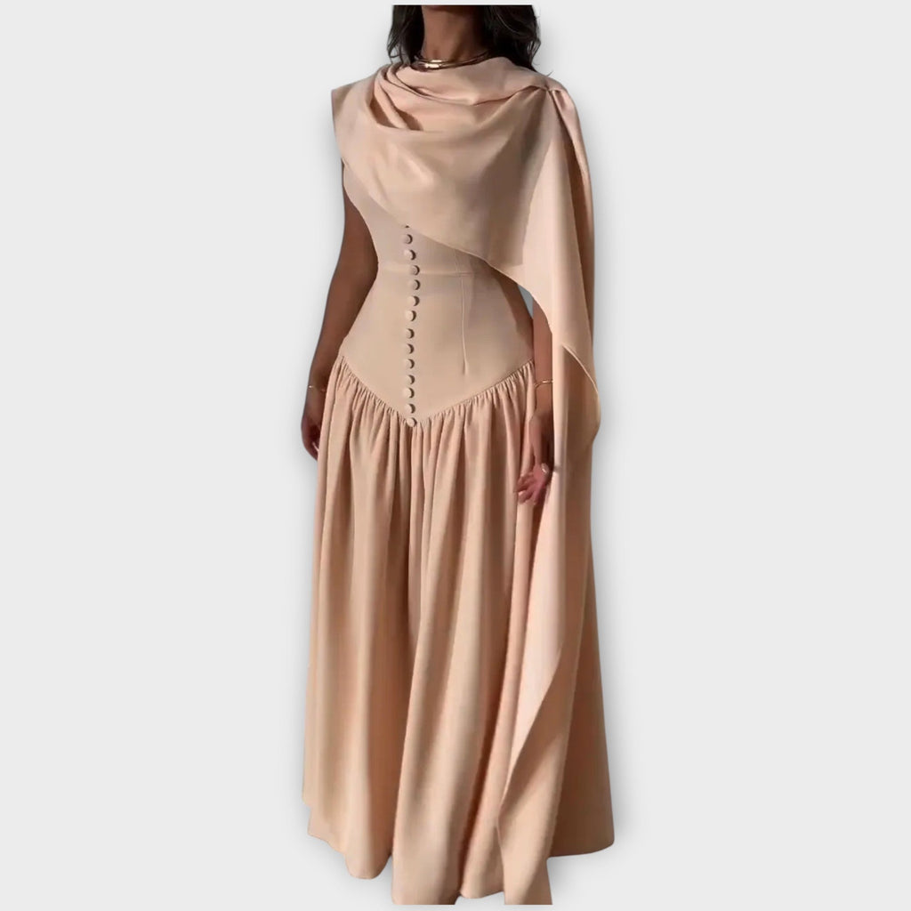Draped Goddess Maxi Dress