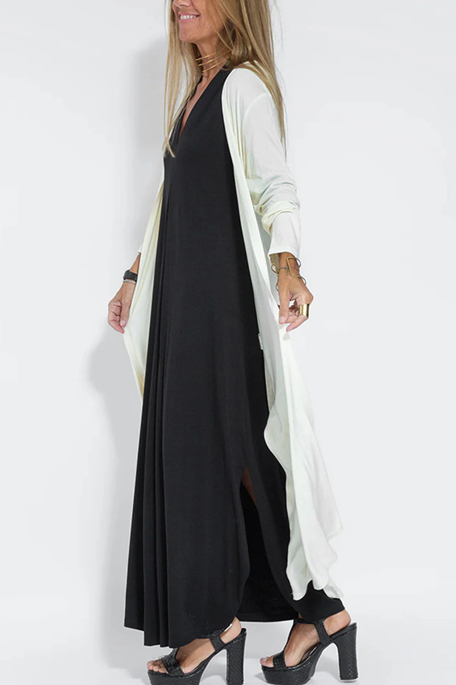 Solid Color Sleeveless Maxi Dress