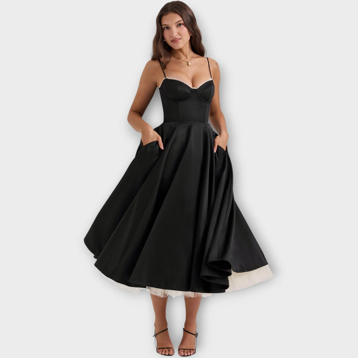 Elegant Midi Bustier Dress