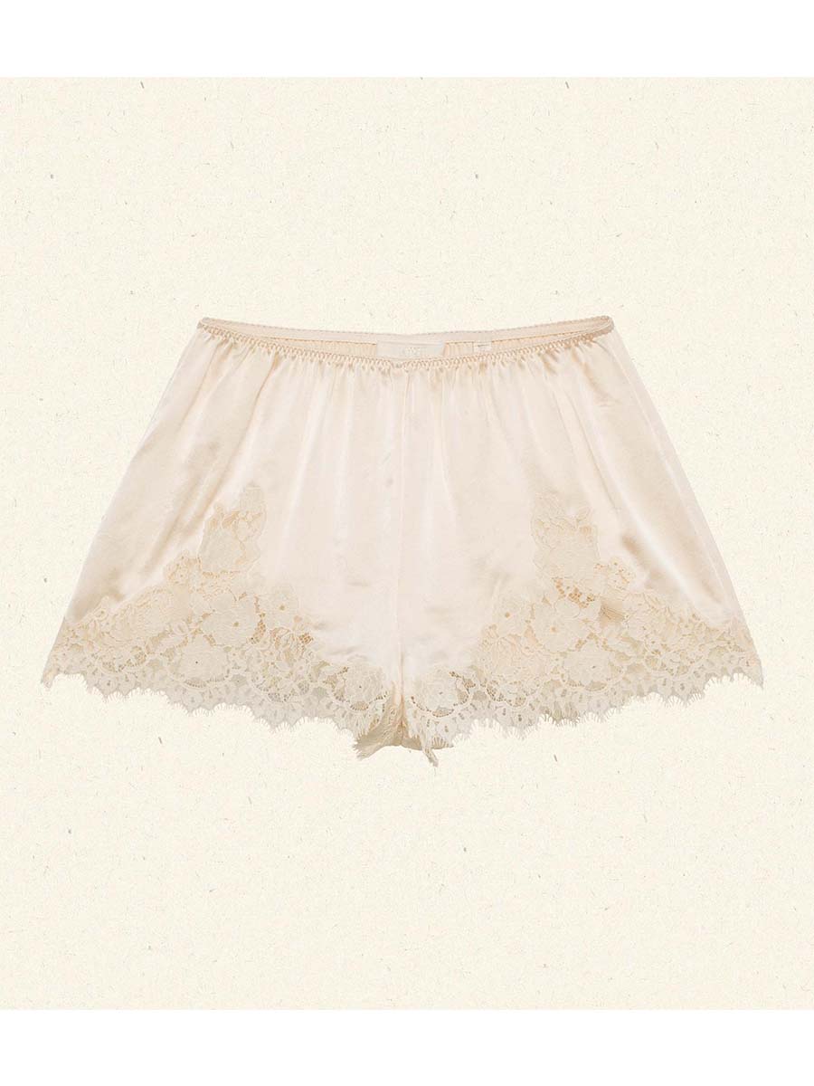 LaceTrimmed Satin Pajama Set