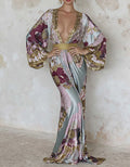 Women's Elegant Vintage Printed Robe