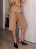 Vintage Belt Vest And Shorts Set - Shorts