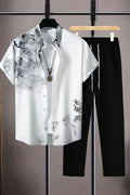Men's  Ink-Wash Bamboo Summer Casual Shirt Or Pants