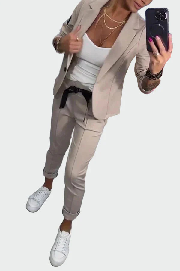 Effortless Elegance Two-Piece Suit Set