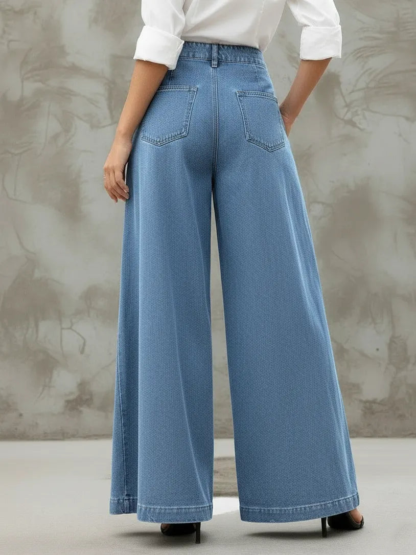 Women's Loose-fitting Minimalist Wide-leg Jeans