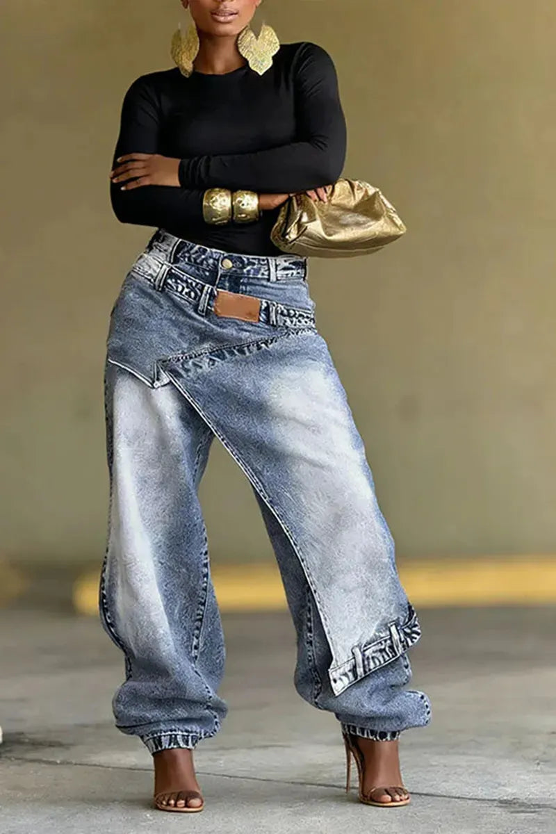 Women's Two-Piece Street Style Fashion Jeans