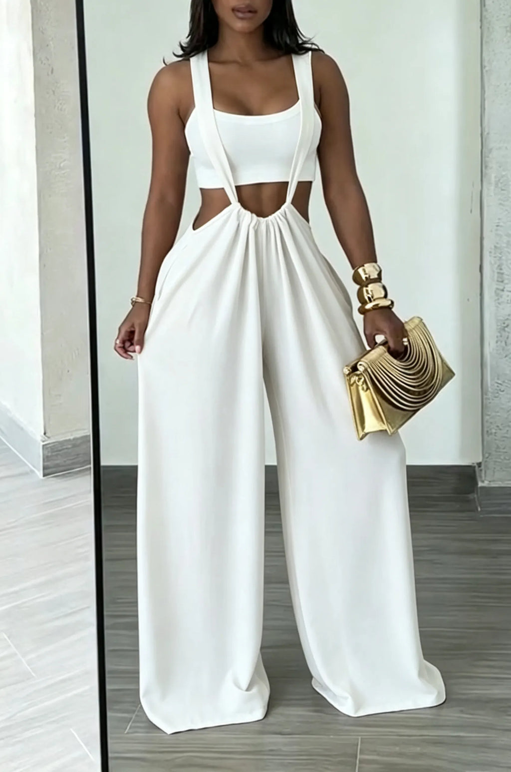 Women's Summer Daliy Casual Adjustable Strap Wide Leg Overalls