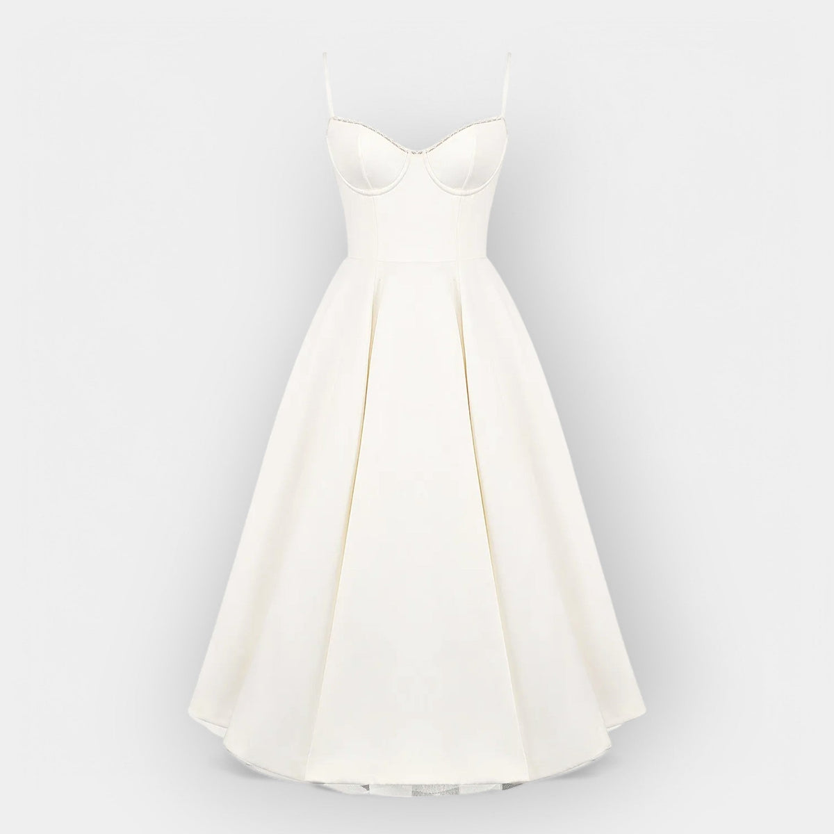 Simple White Midi Dress