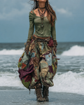 Elegant Seaside Top and Pants Two-Piece Set 78de