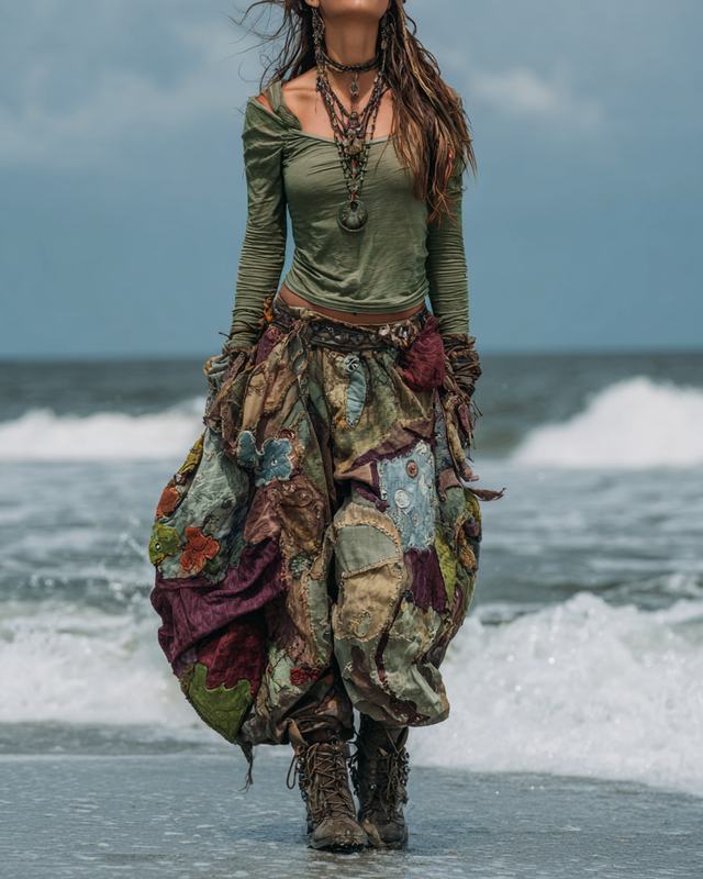 Elegant Seaside Top and Pants Two-Piece Set 78de