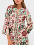 Exquisite Retro Floral Print Long-Sleeved Top