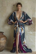 Women's Elegant Vintage Printed Robe
