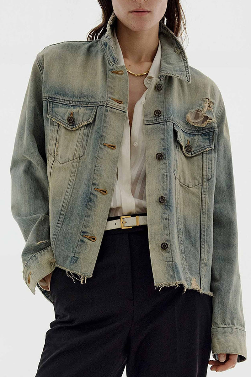 Women's Antique Wash Denim Jacket