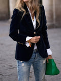 Women's Autumn and Winter Fashion Velvet Blazer