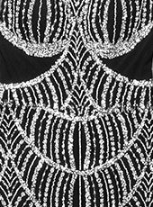 Strapless Structured Sequin Maxi Dress Black