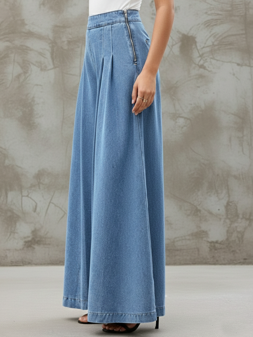 Women's Loose-fitting Minimalist Wide-leg Jeans