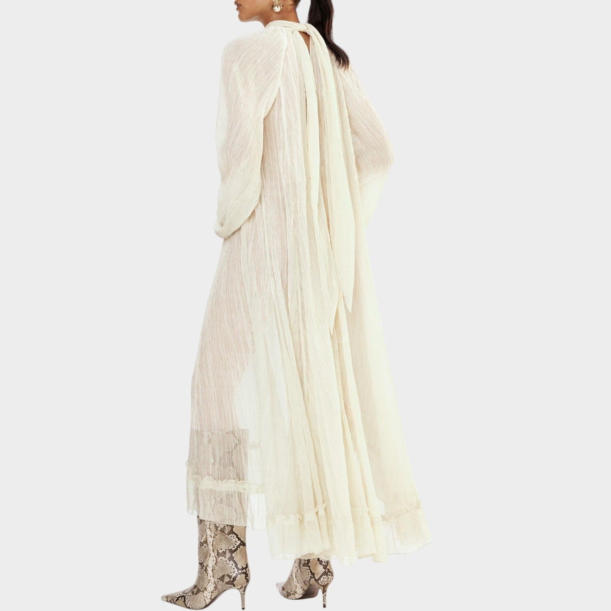 Pleated Flow Maxi Dress
