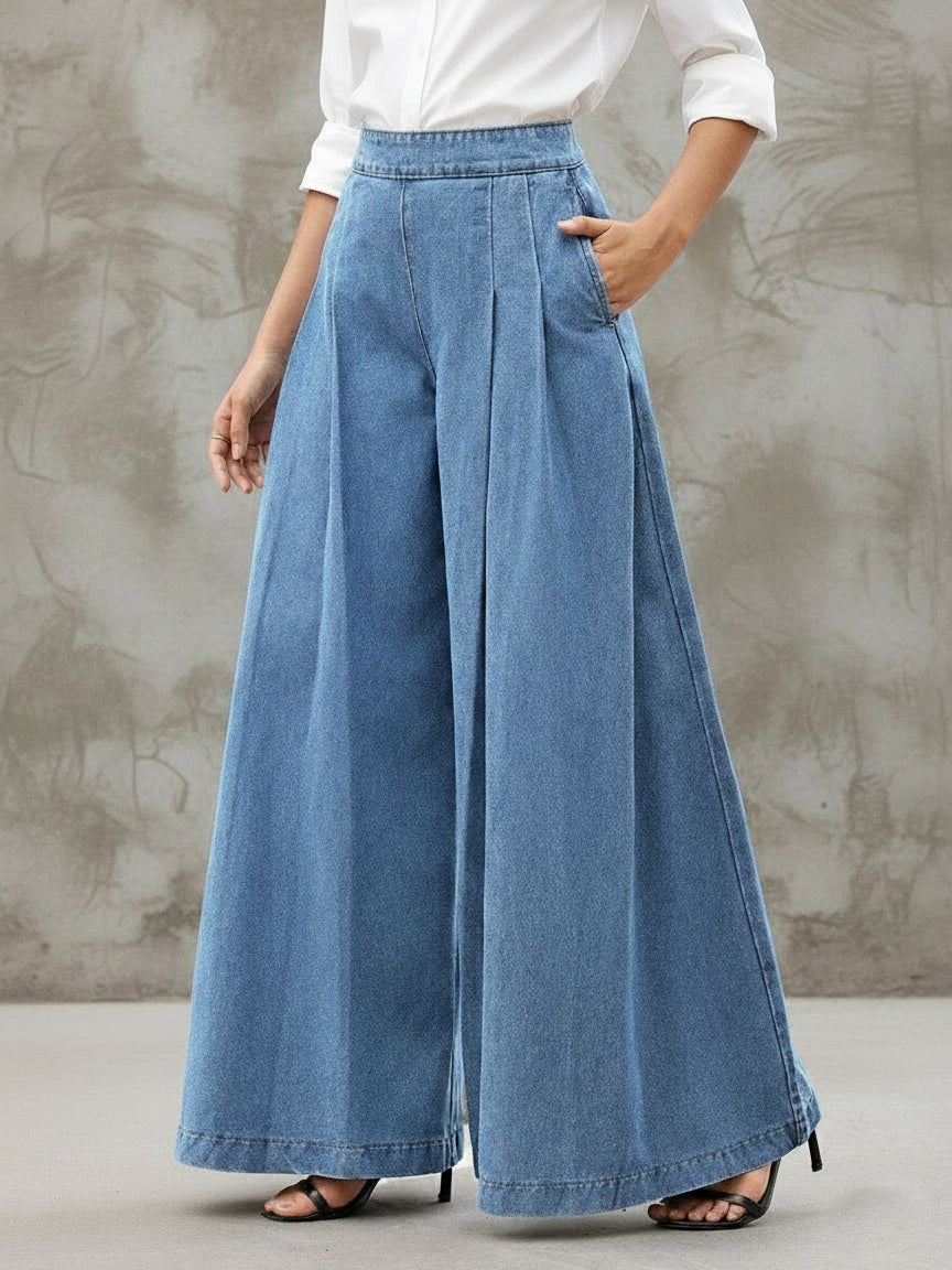 Women's Loose-fitting Minimalist Wide-leg Jeans