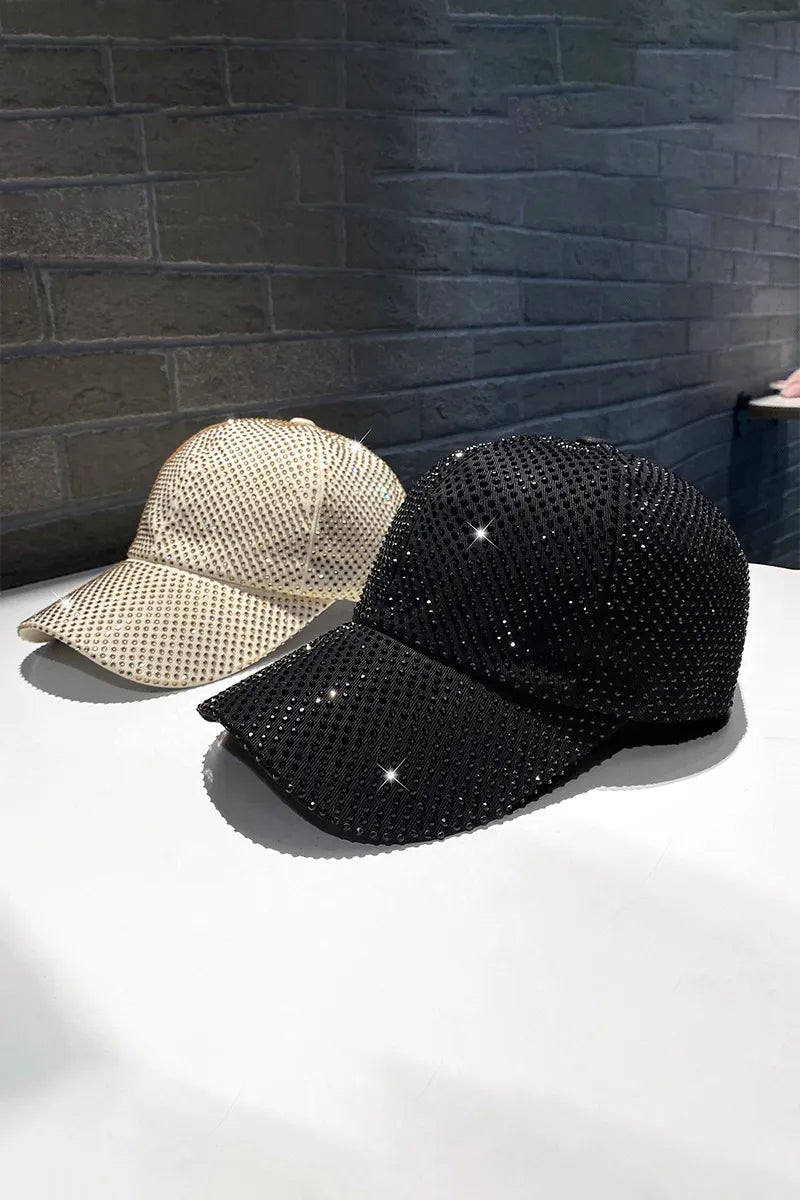 Women's Casual Full-Coverage Rhinestone Baseball Cap