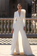 Crepe dress with crystal buttons