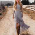 Women's Vintage Elegant Lace Maxi Dress