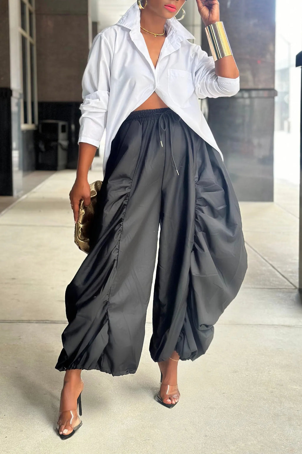 Women's Casual Comfortable Pleated Loose Pants
