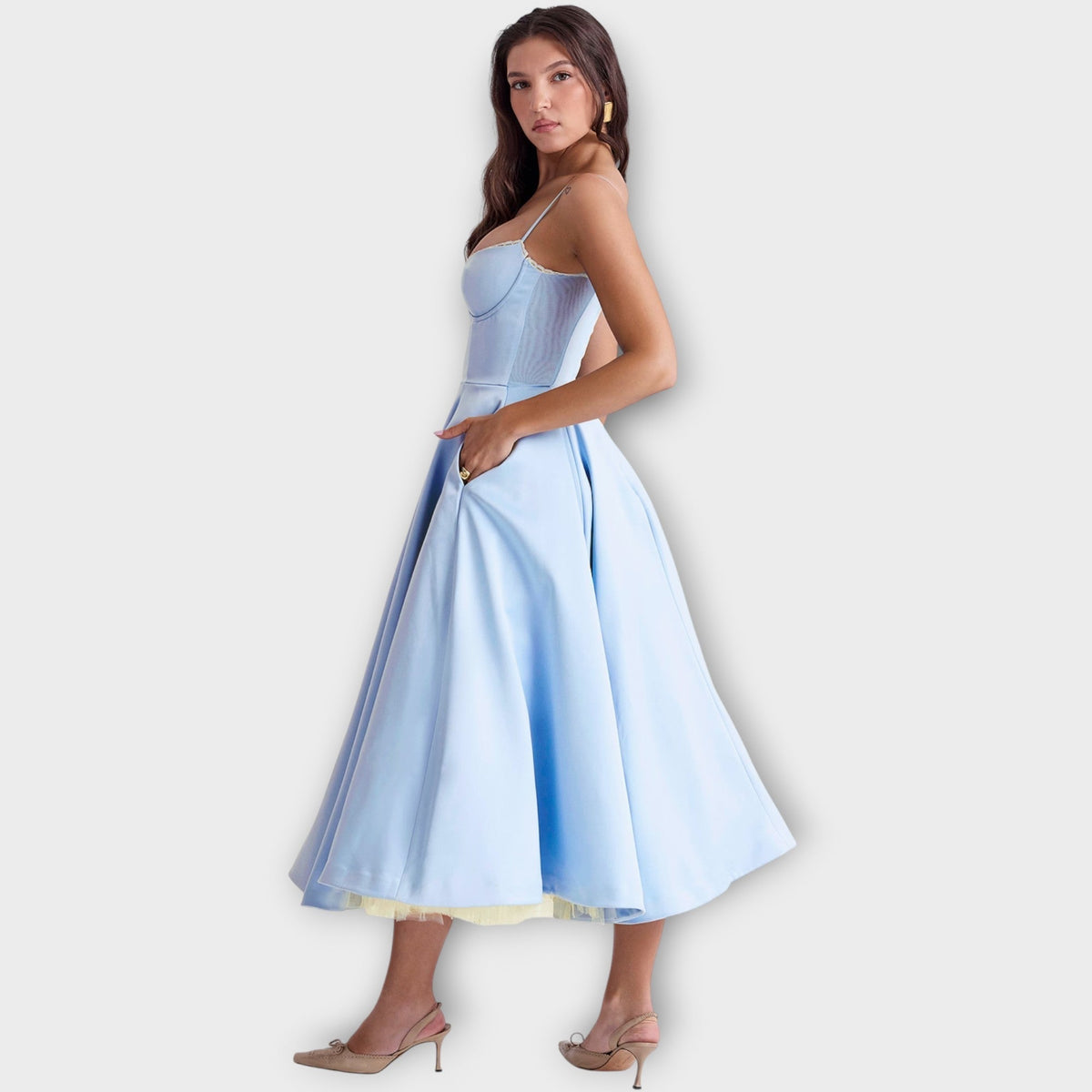 Elegant Midi Bustier Dress