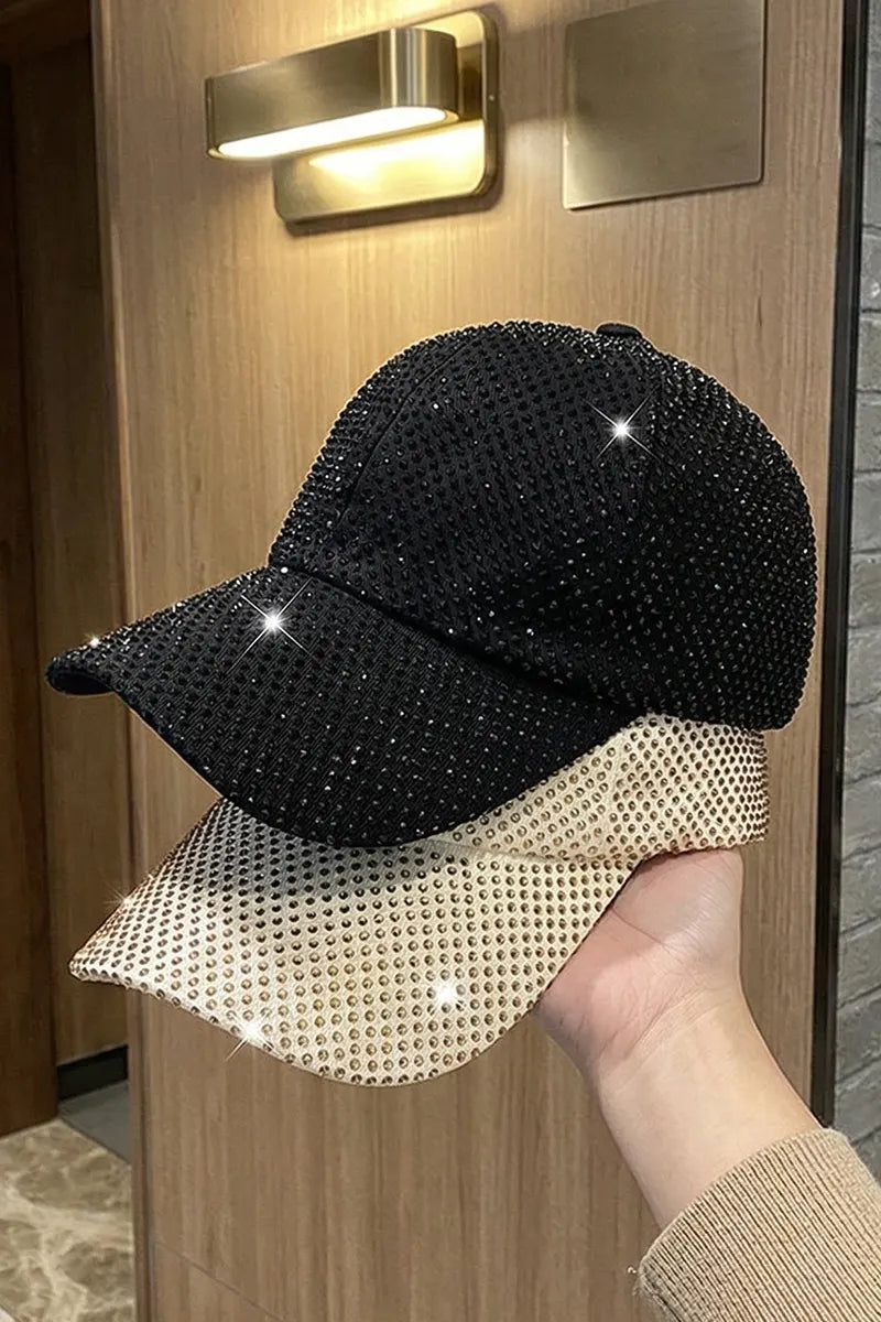 Women's Casual Full-Coverage Rhinestone Baseball Cap